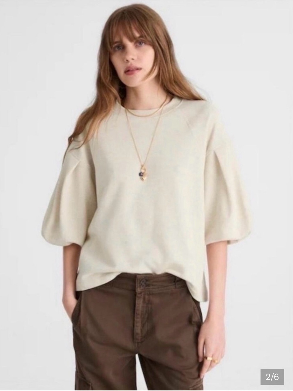 Madewell  Cream M 🎀Pullover Sweatshirt